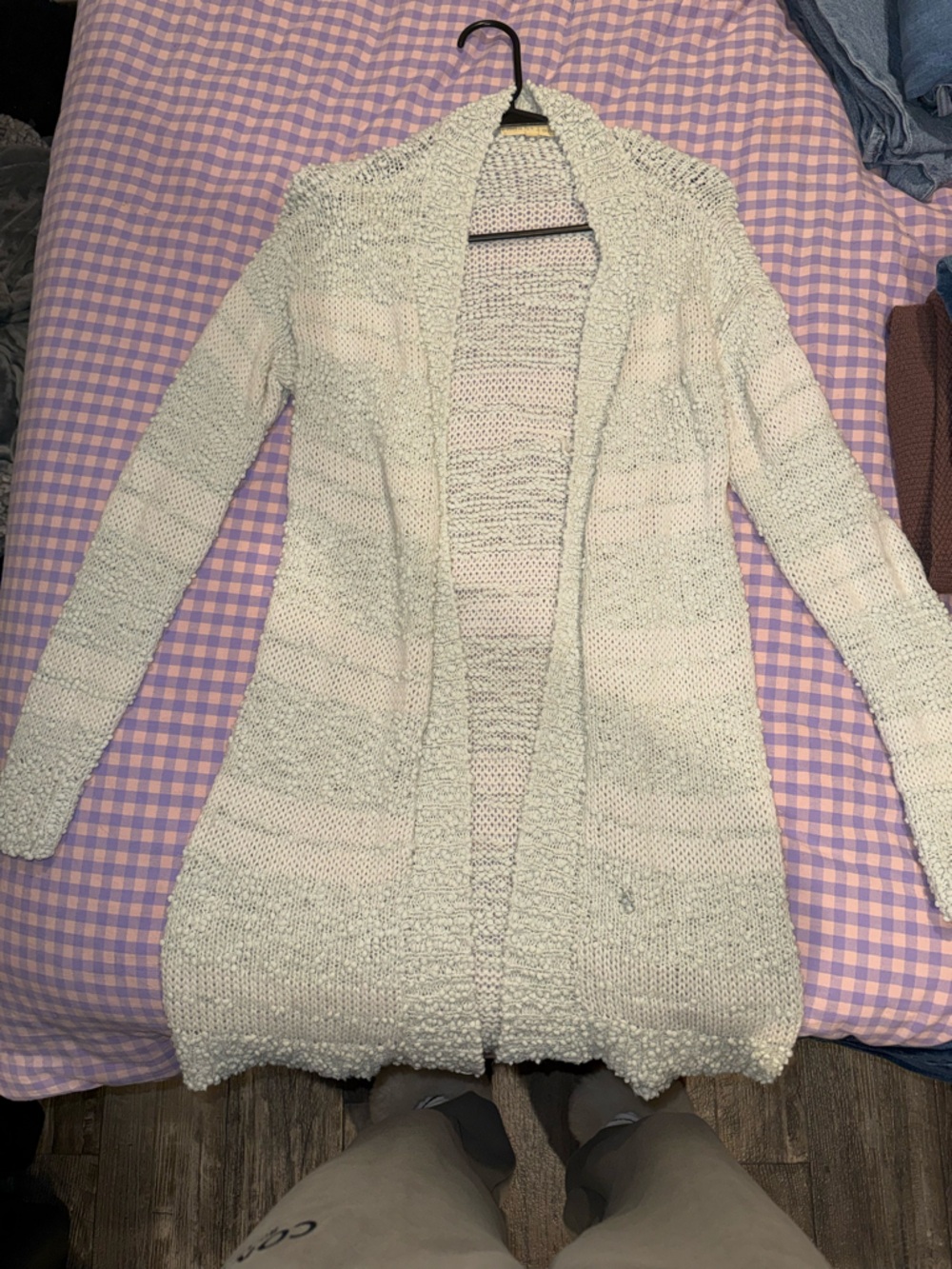 Light Mint Knit Cardigan Sweater